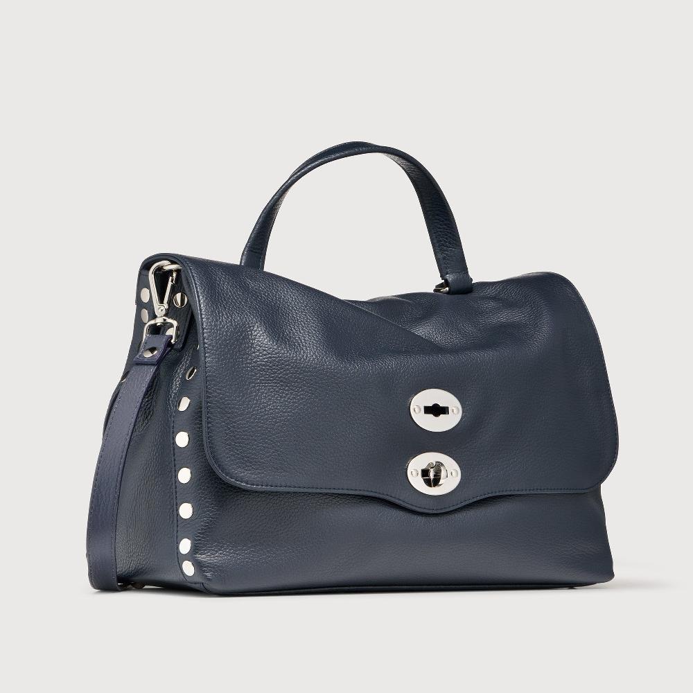Zanellato BORSA POSTINA® MEDIUM IN PELLE MARTELLATA DARK NAVY | Zanellato Grande vendita