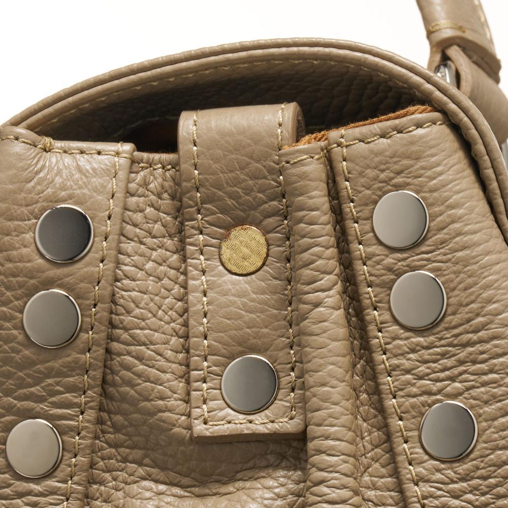 Zanellato BORSA POSTINA® MEDIUM IN PELLE MARTELLATA GREY CRETA | Zanellato Fornitura limitata