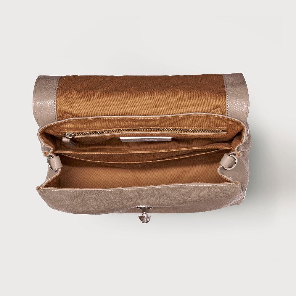 Zanellato BORSA POSTINA® SMALL IN PELLE MARTELLATA GREY CRETA | Zanellato Offerta esclusiva