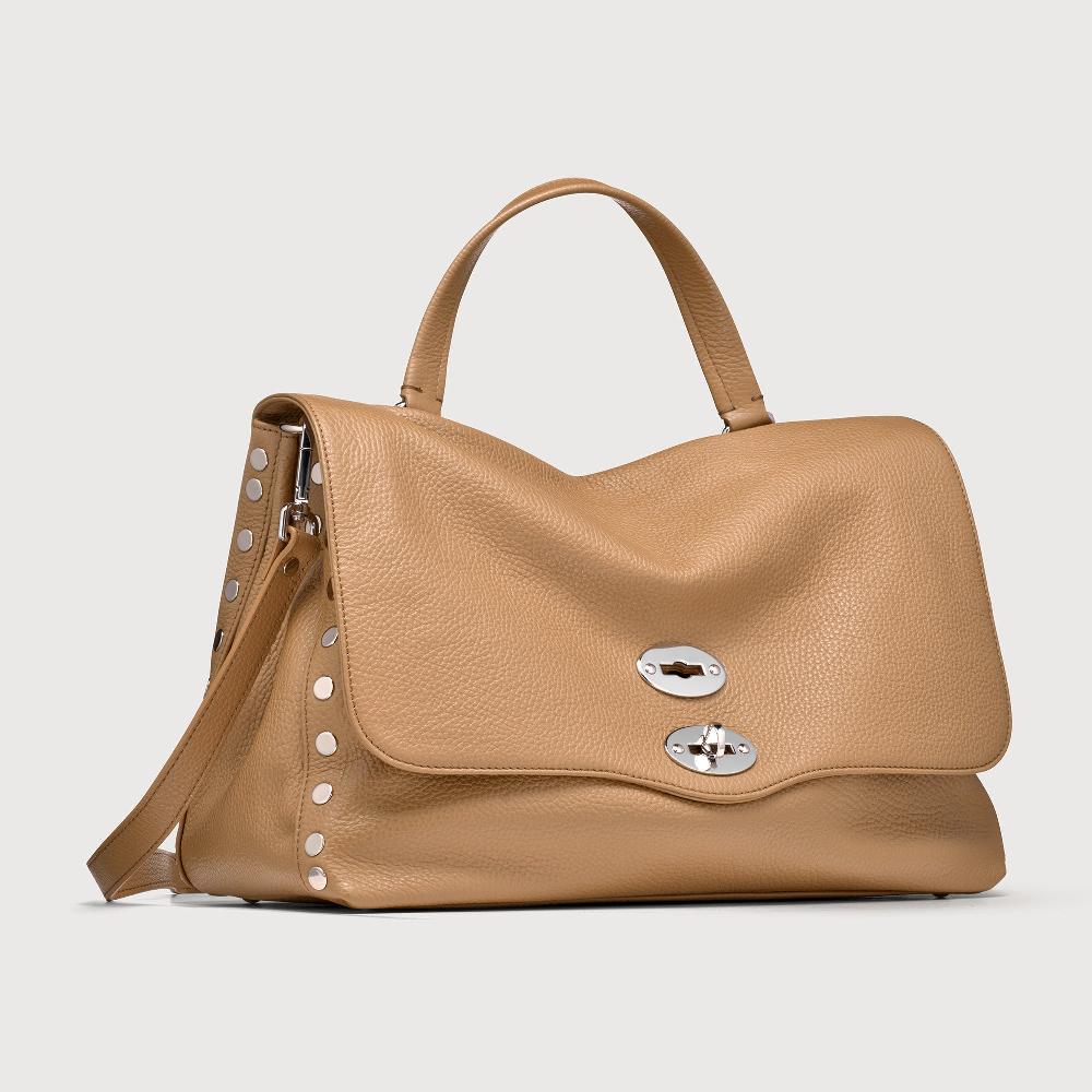 Zanellato BORSA POSTINA® MEDIUM IN PELLE MARTELLATA BROWN CAPPUCCINO | Zanellato Pezzi Unici