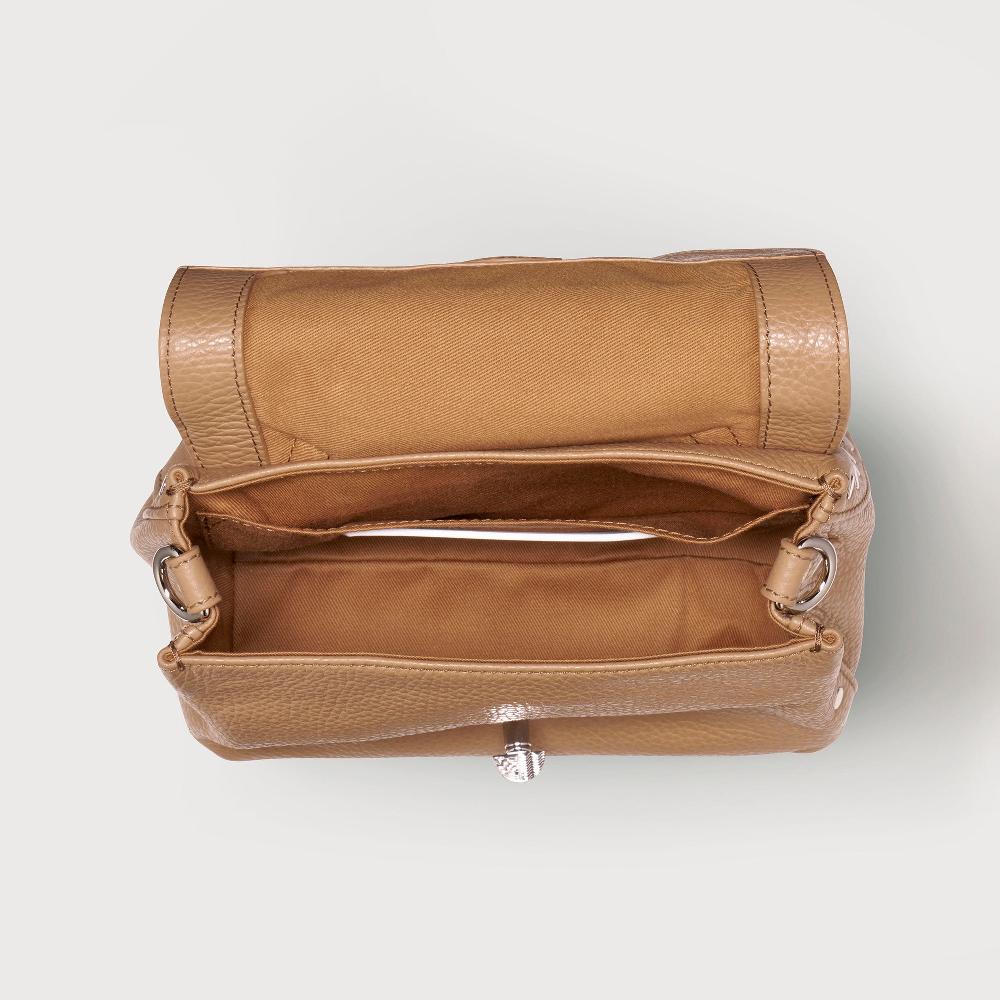 Zanellato BORSA POSTINA® BABY IN PELLE MARTELLATA BROWN CAPPUCCINO | Zanellato Offerta per la Festa della Mamma