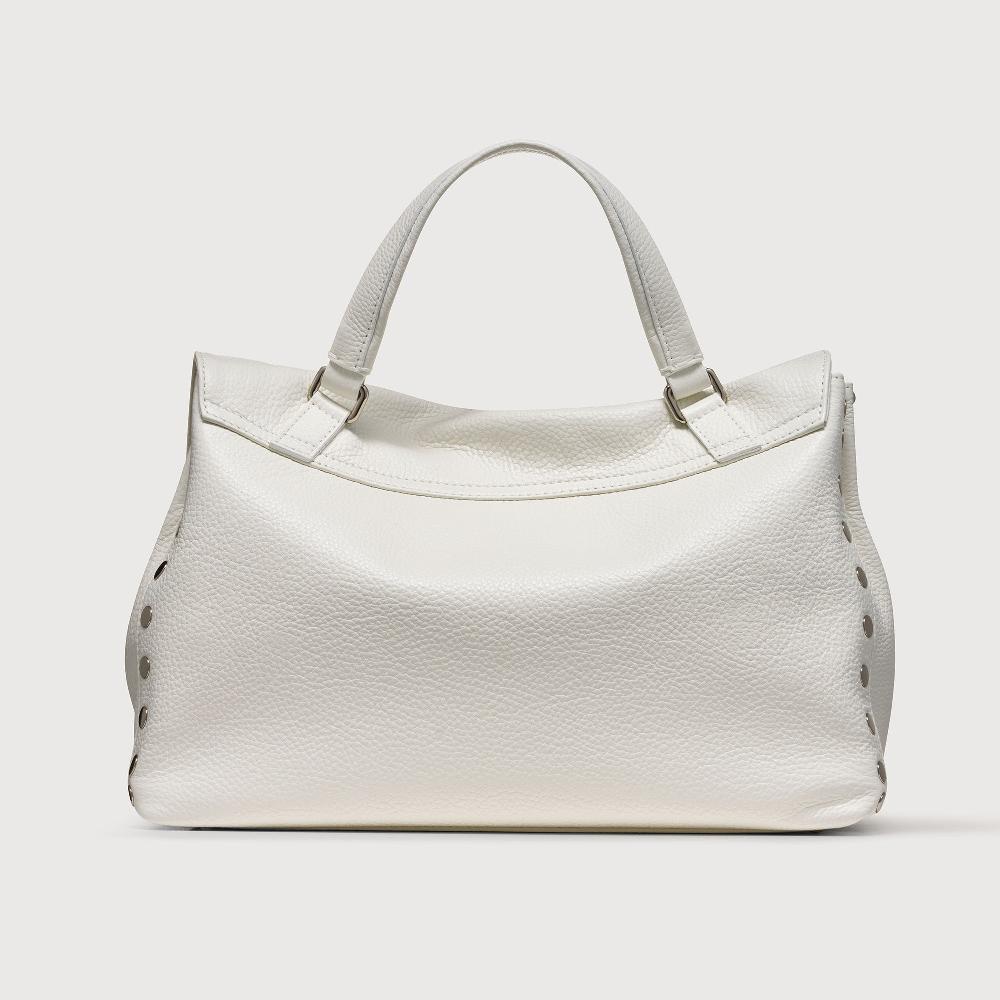 Zanellato BORSA POSTINA® MEDIUM IN PELLE MARTELLATA BIANCO LATTE | Zanellato Offerta Giorno del Papà