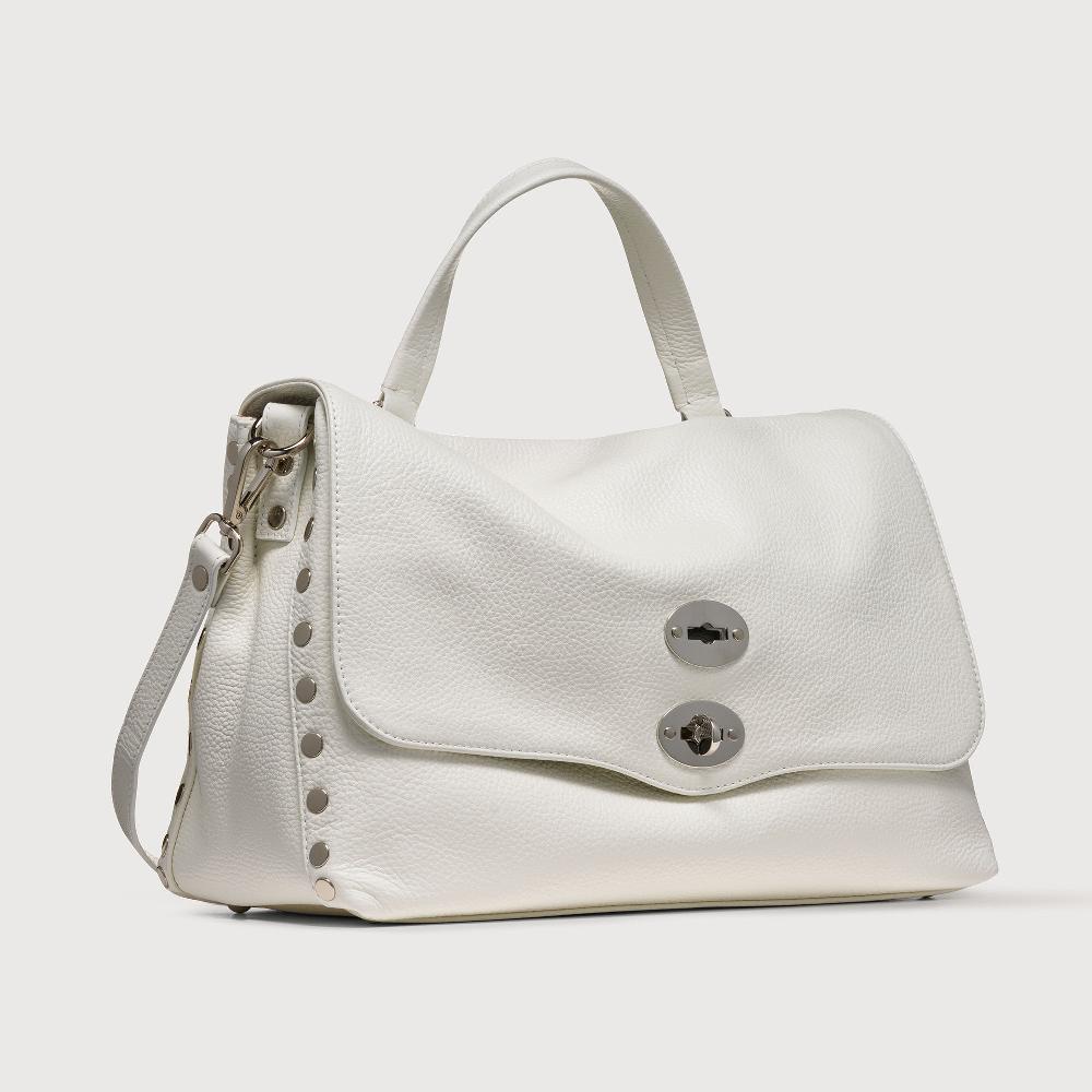 Zanellato BORSA POSTINA® MEDIUM IN PELLE MARTELLATA BIANCO LATTE | Zanellato Smaltimento dello stoccaggio