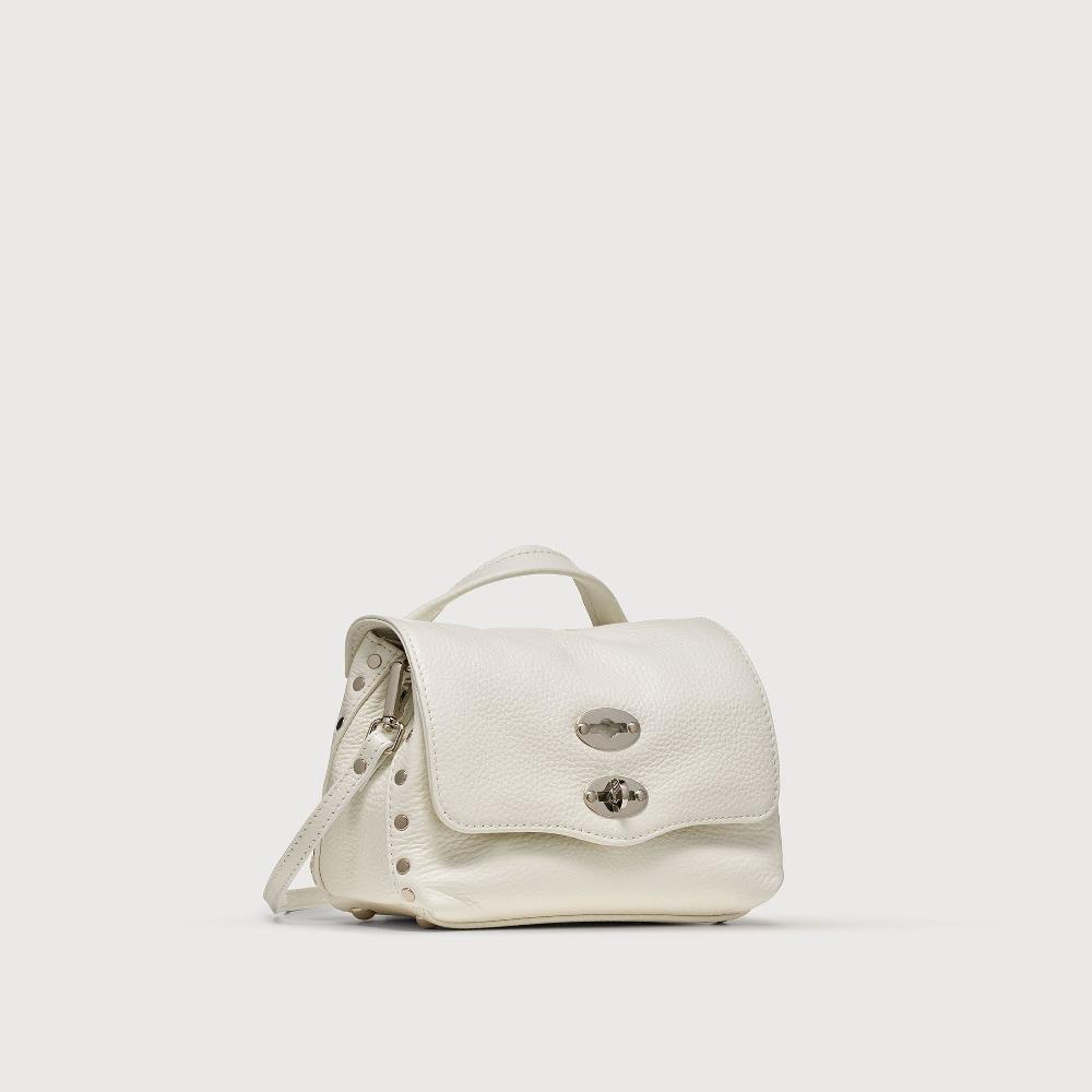 Zanellato BORSA POSTINA® BABY IN PELLE MARTELLATA BIANCO LATTE | Zanellato Vendita calda
