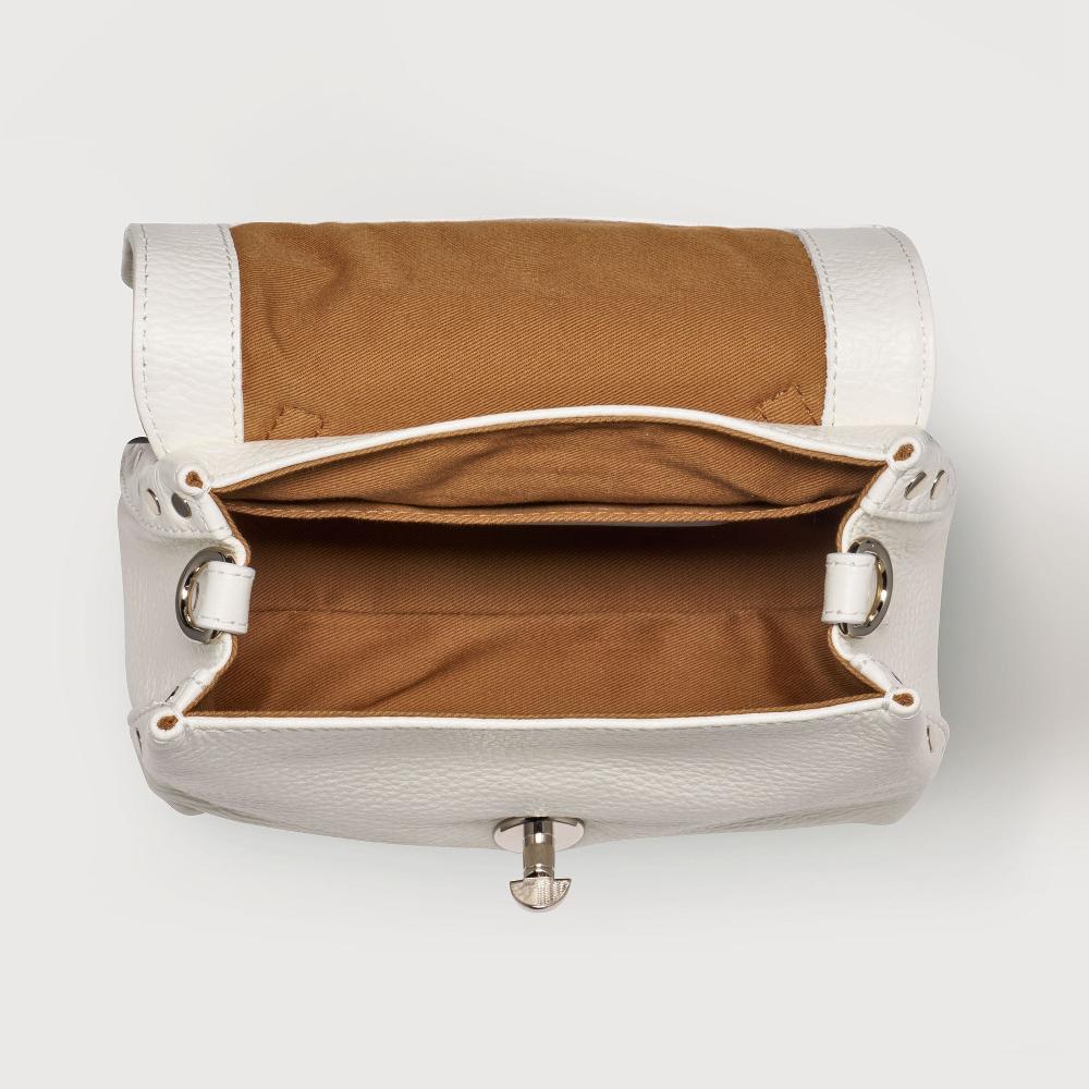 Zanellato BORSA POSTINA® BABY IN PELLE MARTELLATA BIANCO LATTE | Zanellato Vendita calda
