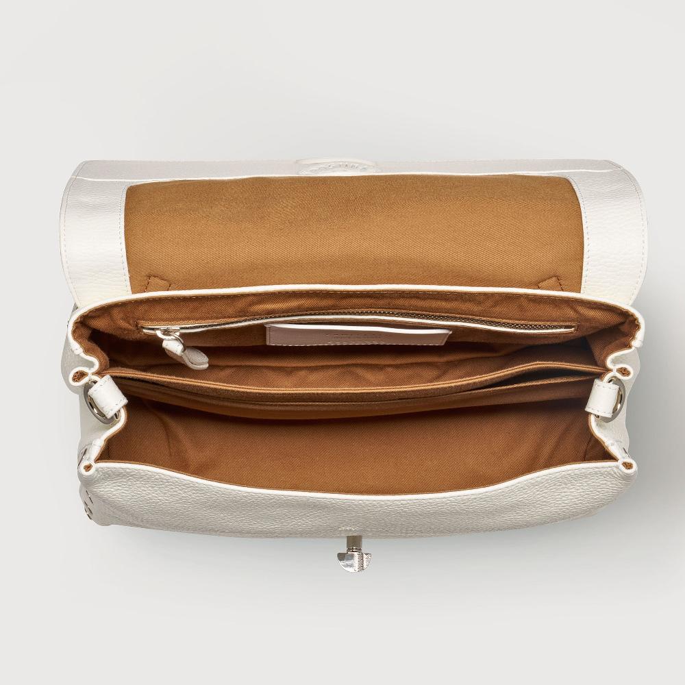 Zanellato BORSA POSTINA® SMALL IN PELLE MARTELLATA BIANCO LATTE | Zanellato Offerta migliore