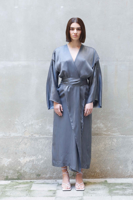 ﻿Zerobarracento Bemberg Kimono Wrap Dress Convenienza