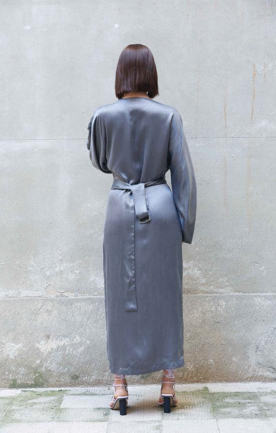 ﻿Zerobarracento Bemberg Kimono Wrap Dress Convenienza