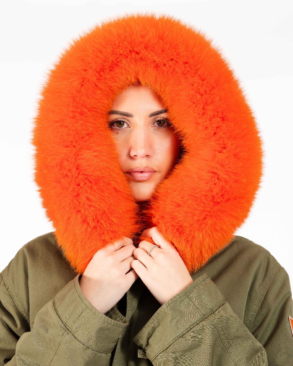 Alessandra chamonix AMANDINE MILITARY ORANGE / PARKA Saldi Di Fabbrica