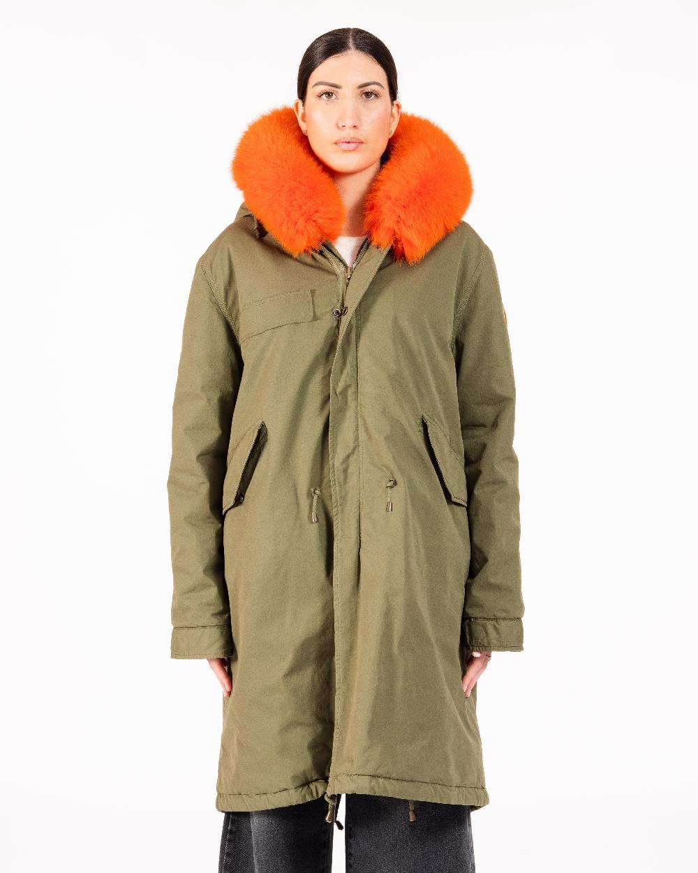 Alessandra chamonix AMANDINE MILITARY ORANGE / PARKA Saldi Di Fabbrica