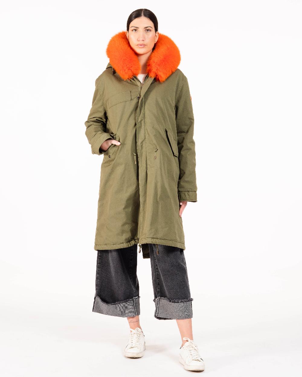 Alessandra chamonix AMANDINE MILITARY ORANGE / PARKA Saldi Di Fabbrica
