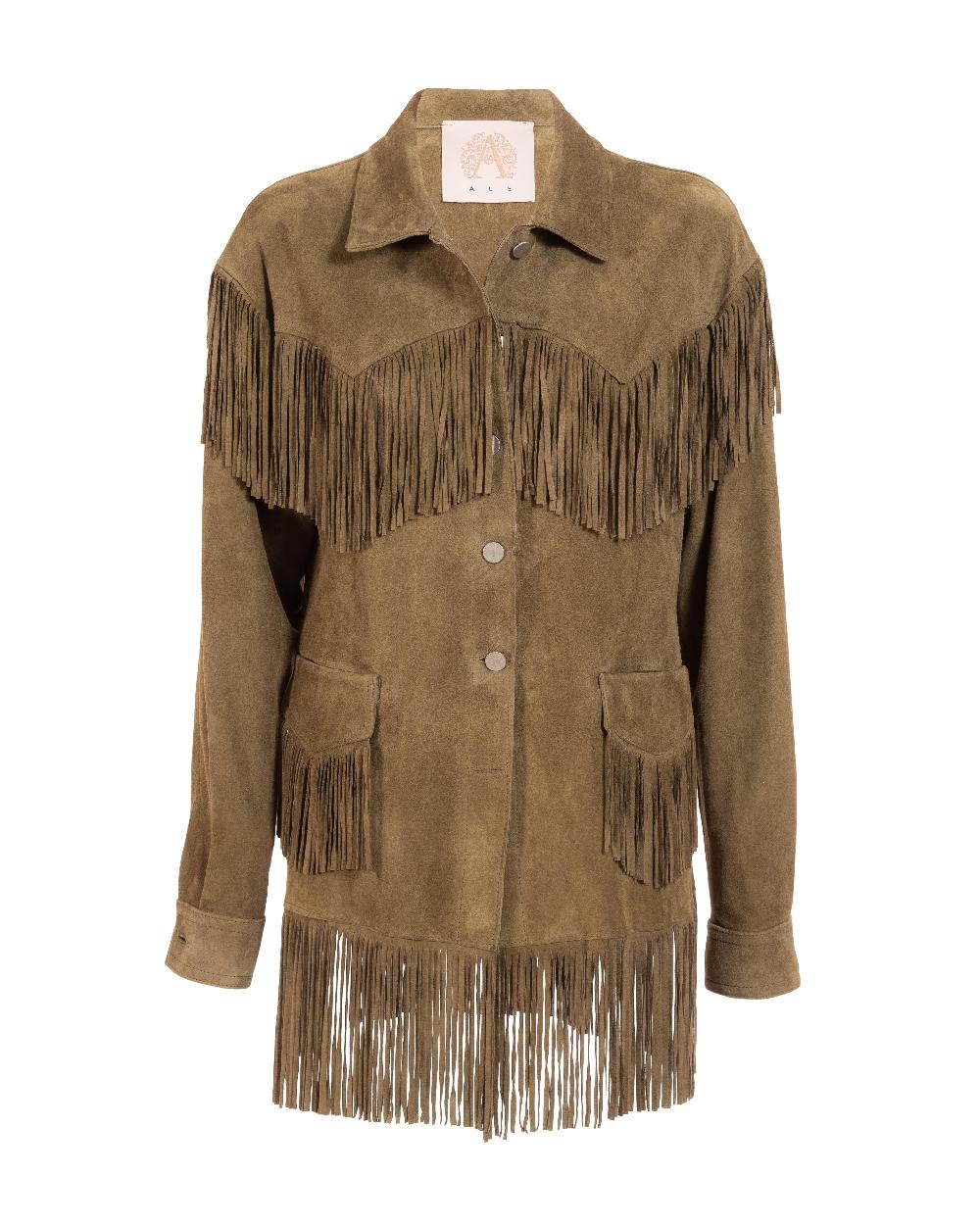 Alessandra chamonix PAIGE SALVIA / GIACCA CON FRANGE Shopping online
