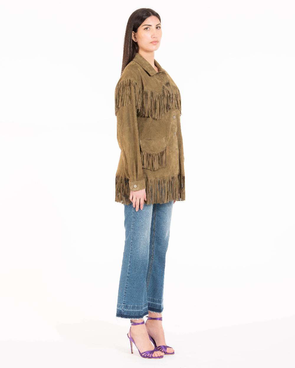 Alessandra chamonix PAIGE SALVIA / GIACCA CON FRANGE Shopping online