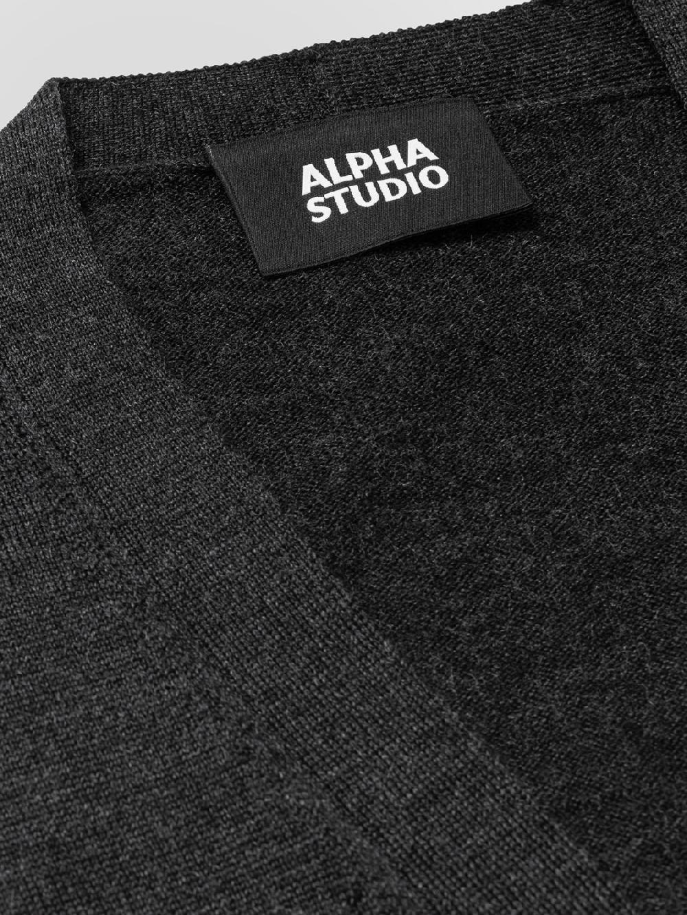 Alpha studio GILET IN MERINOS CON BOTTONI Spedizione Gratuita