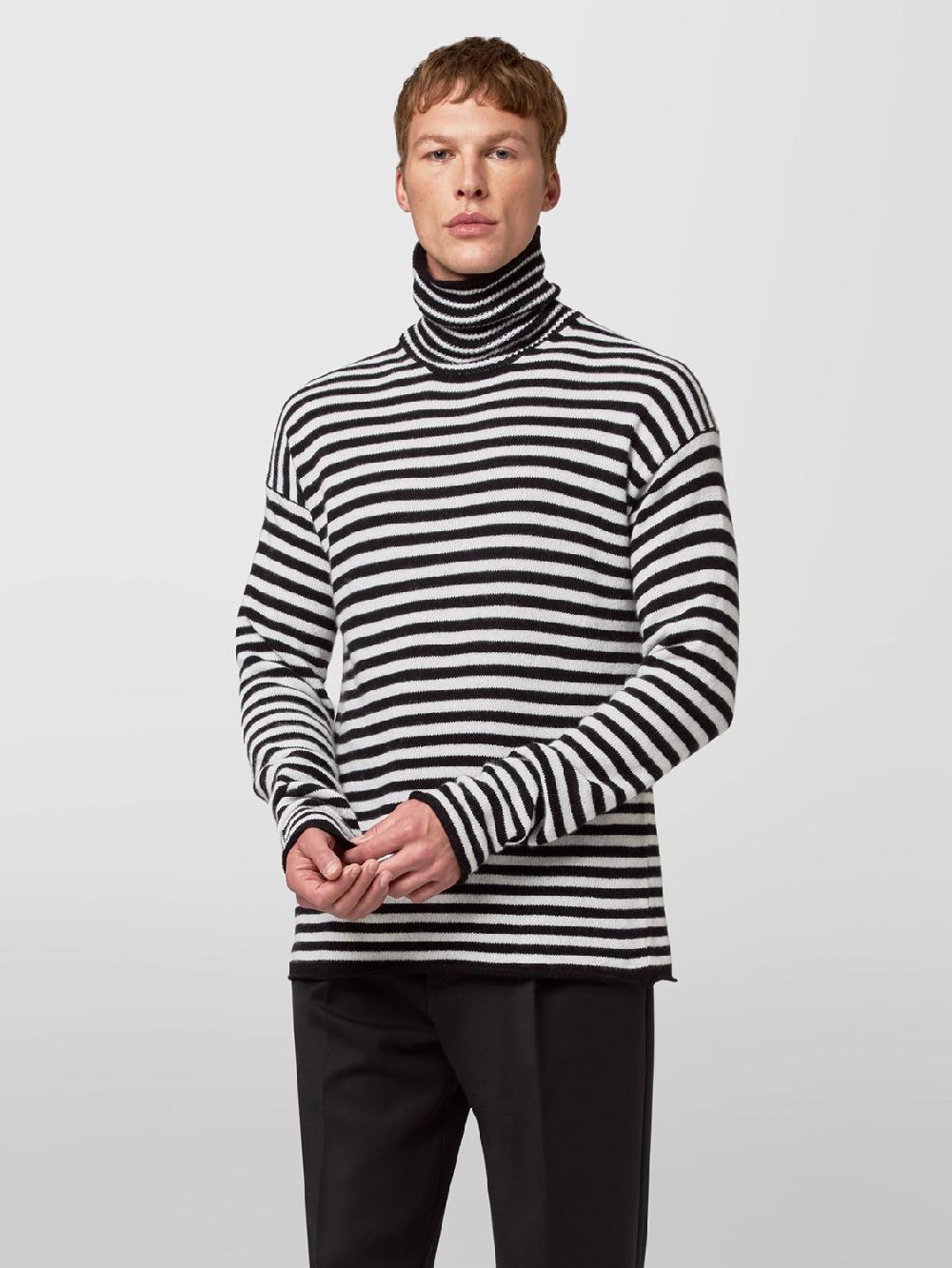 Alpha studio LUPETTO RIGATO IN LANA E CASHMERE Offerta speciale
