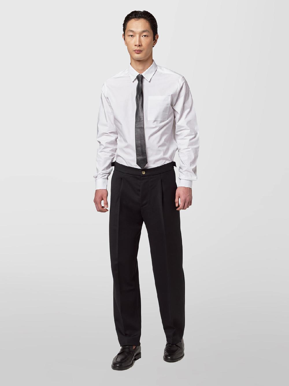 Alpha studio PANTALONE OVER IN GABARDINA DI LANA Offerta migliore