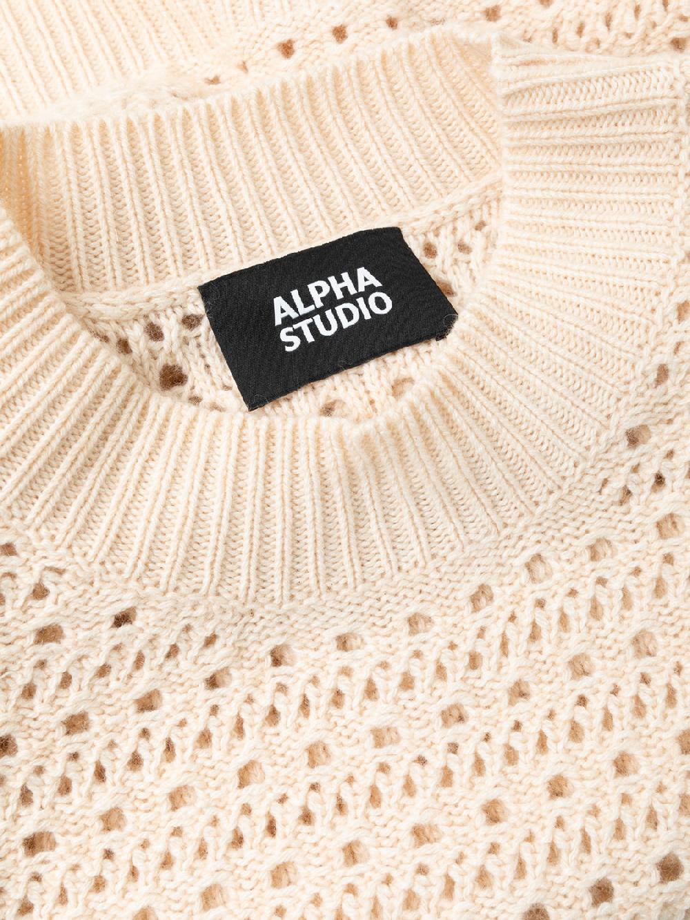 Alpha studio GIROCOLLO PUNTO MAGLIA TRAFORATO Offerte giornaliere