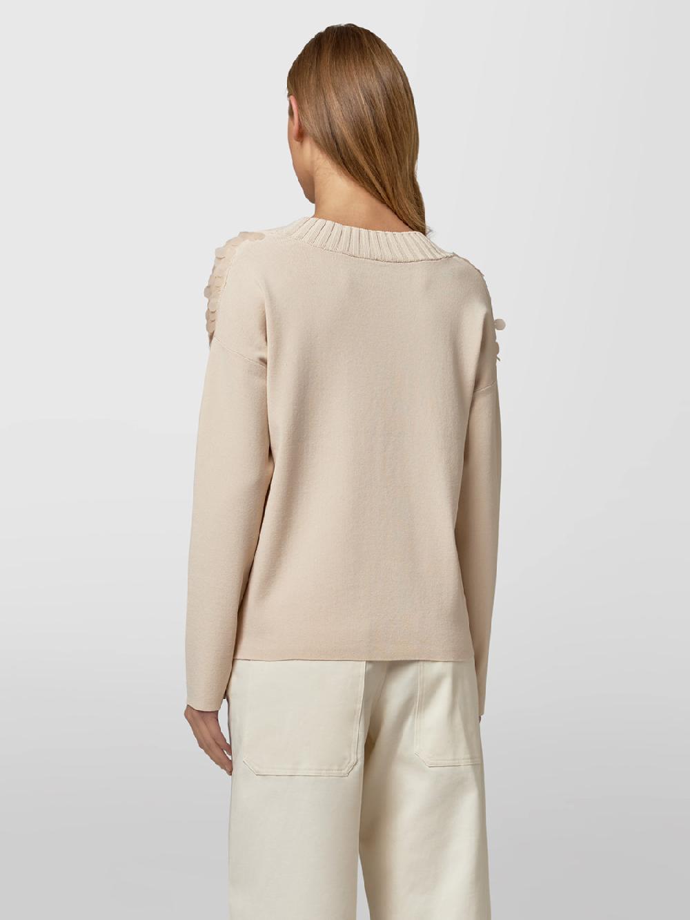 Alpha studio SCOLLO V M/L RASATO CON RICAMO Ultimi due giorni