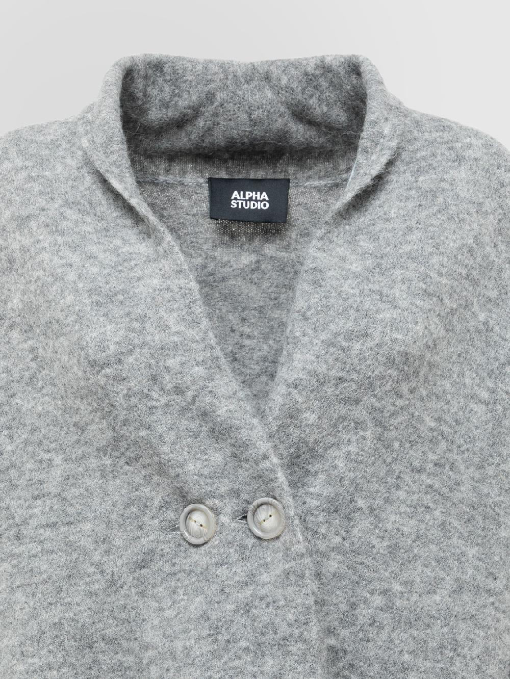 Alpha studio CARDIGAN DOPPIOPETTO RASATO BRUSHED Fino al 60% di sconto
