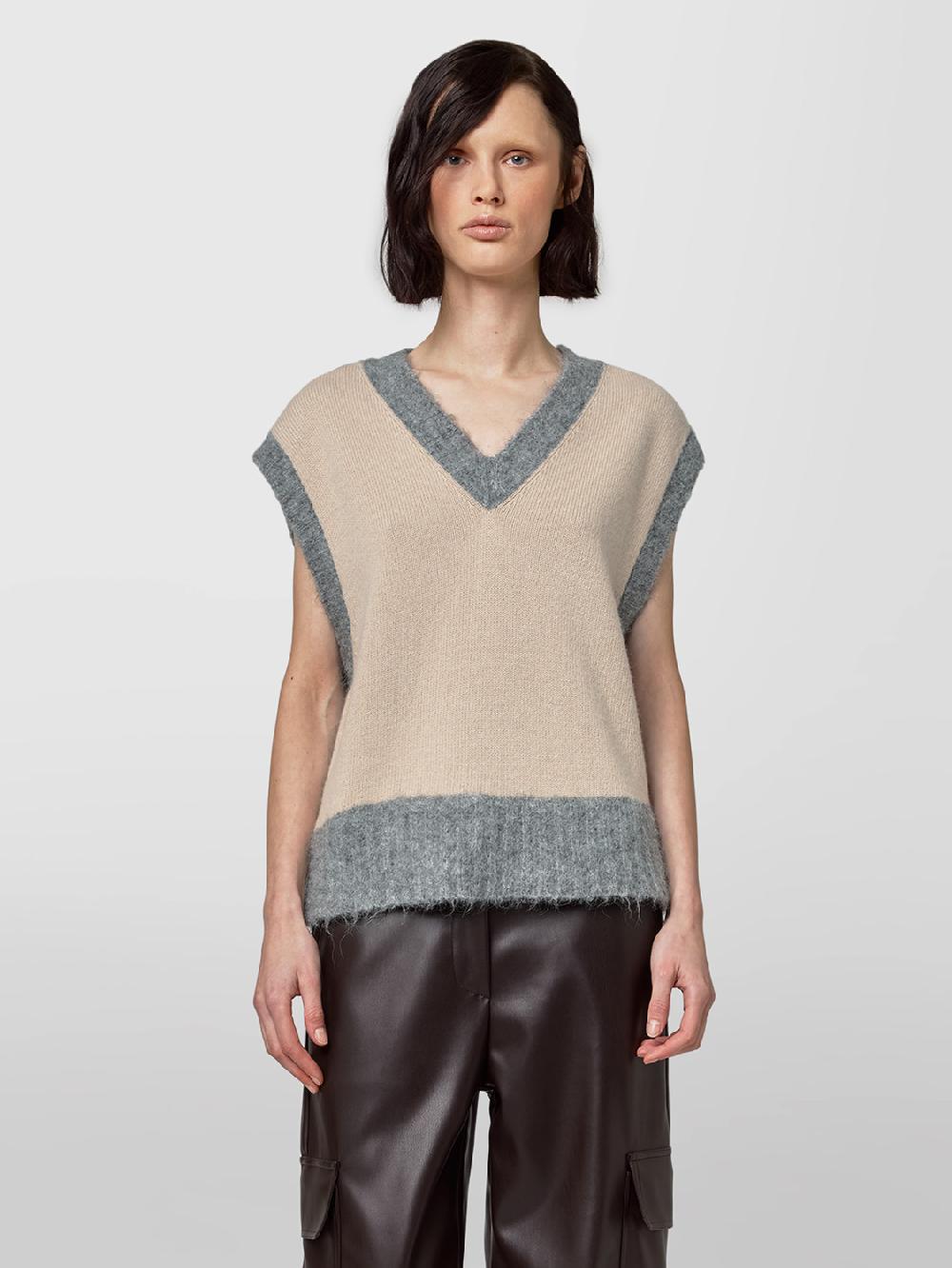 Alpha studio SCOLLO V S/M RASATO BI-MATERIALE Duty-free