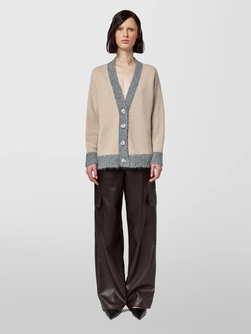 Alpha studio CARDIGAN M/L RASATO BI-MATERIALE 50% di sconto per tempo limitato
