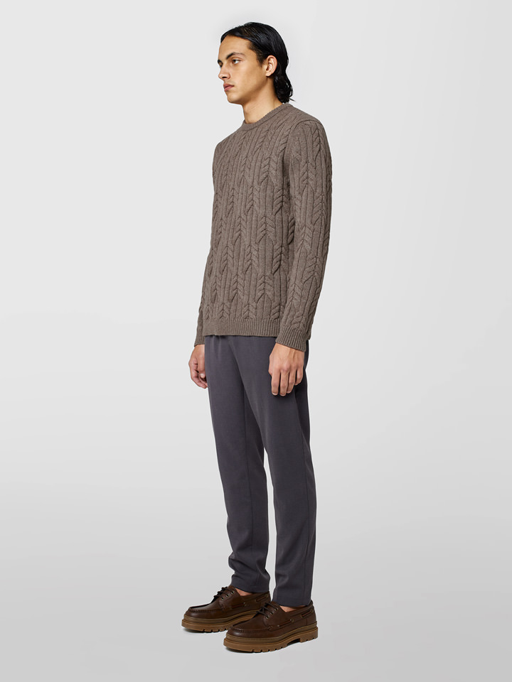 Alpha studio GIROCOLLO IN CASHMERE TRECCIA Outlet